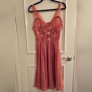 Pink Embroidered Dress